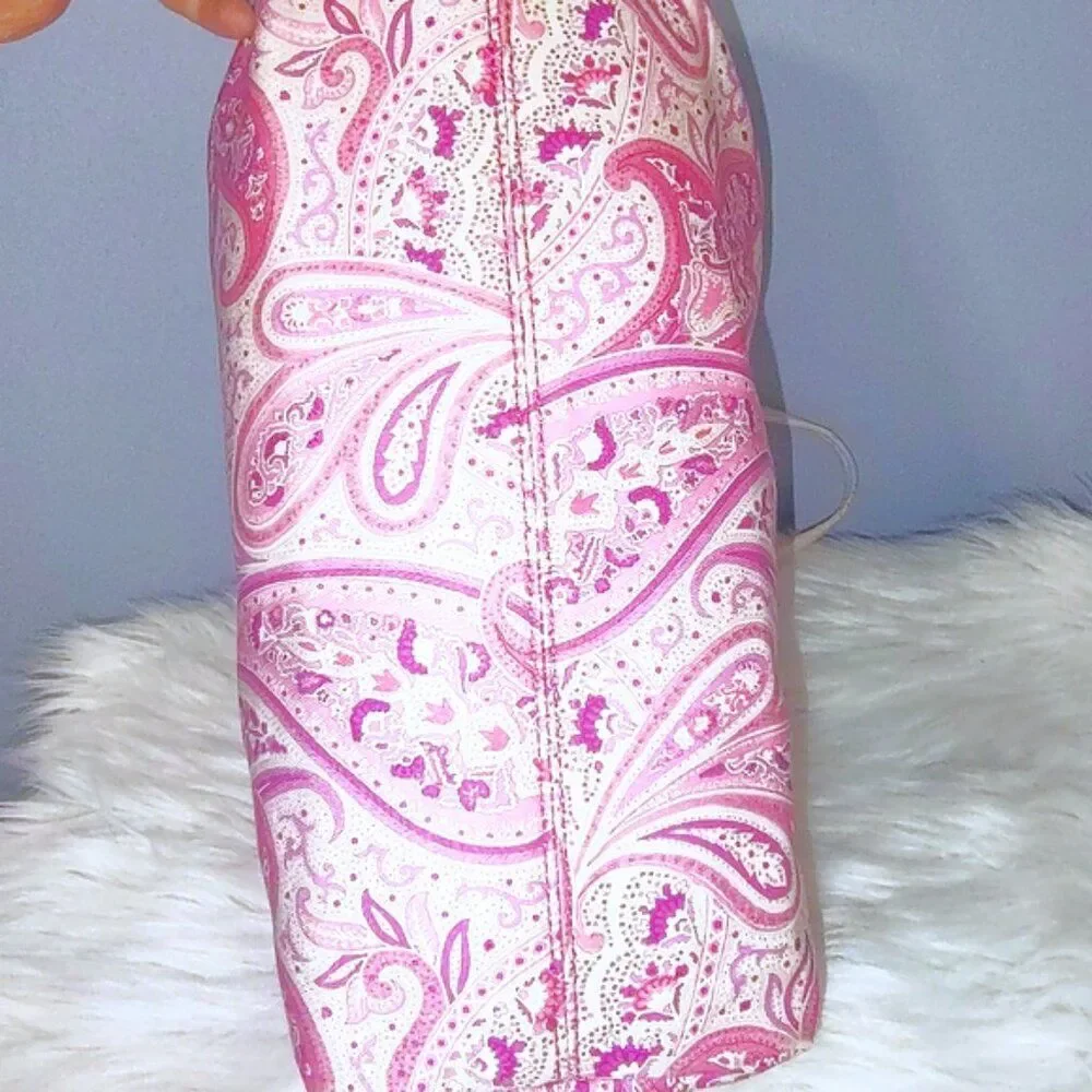 Etro pink paisley cloth tote shoulder bag EUC